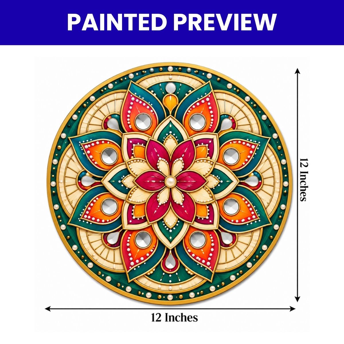 Pre Marked Mandala Base Design- 3