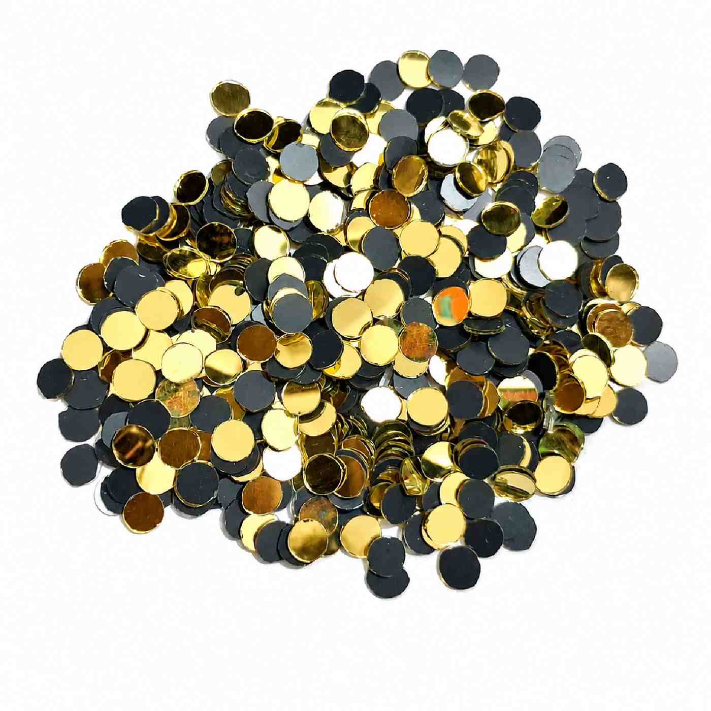 Glass Mirror- Round- Golden- 10MM