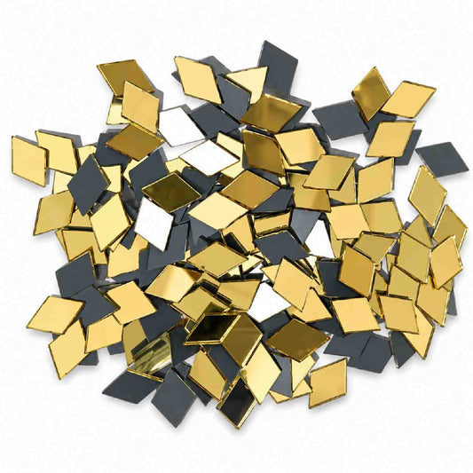 Glass Mirror- Diamond- Golden- 14MM