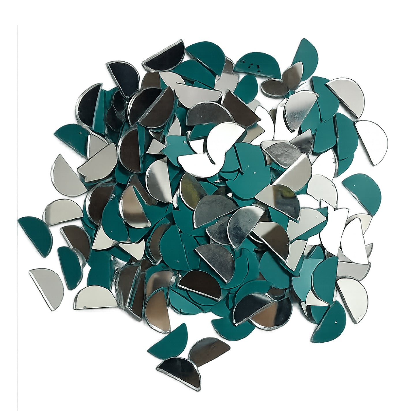 Glass Mirror- Half Circle- 14mm Diameter