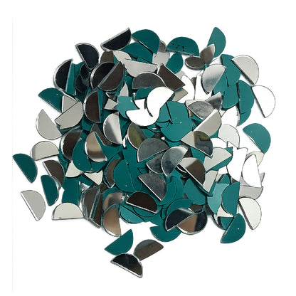 Glass Mirror- Half Circle- 14mm Diameter