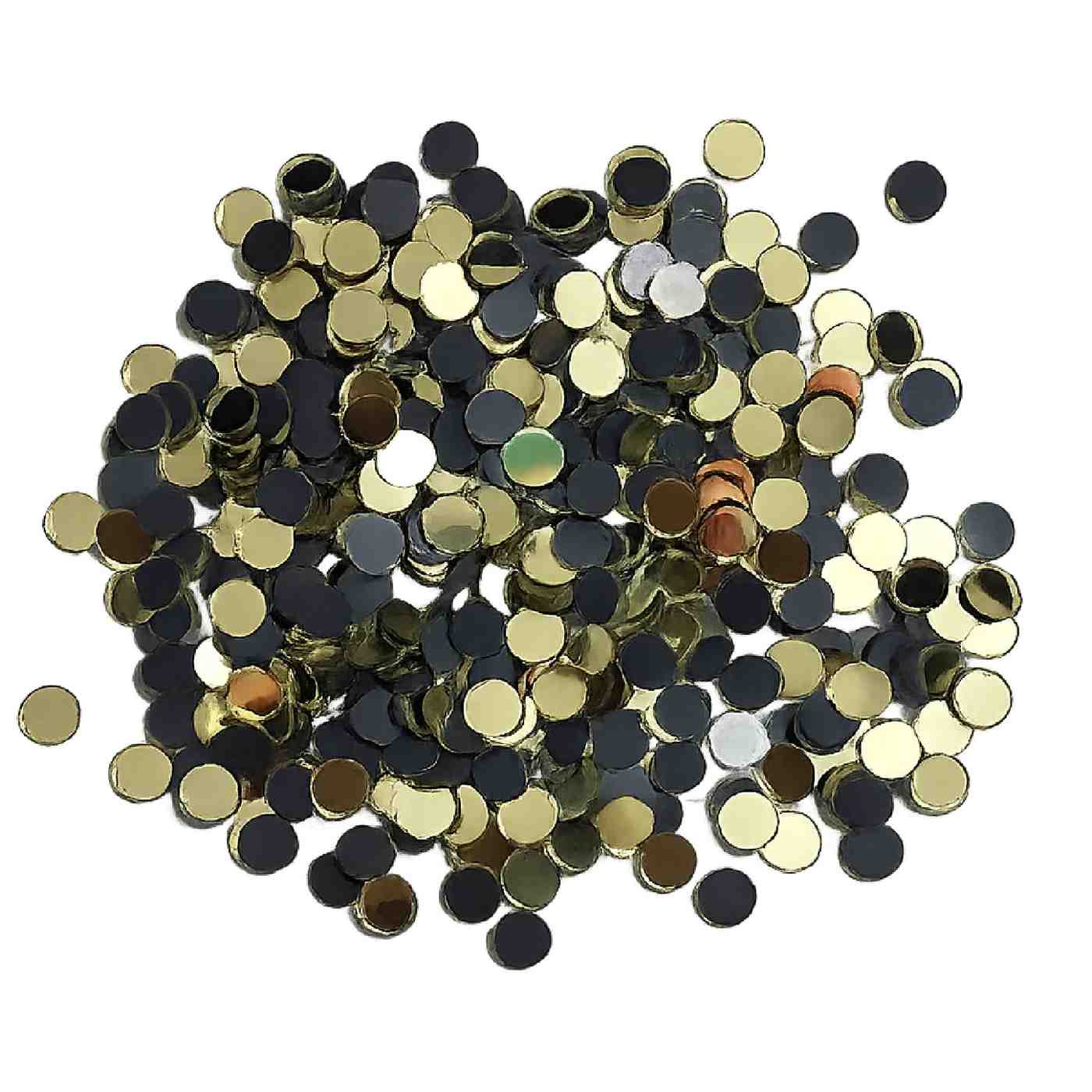 Glass Mirror- Round- Golden- 6MM