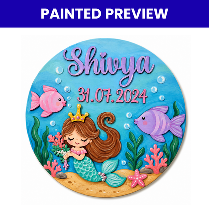 Kids Nameplate- Mermaid Theme