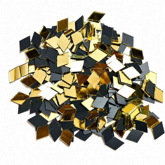 Glass Mirror- Diamond- Golden- 18MM