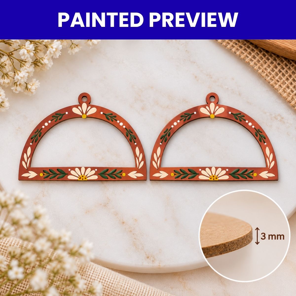 Earrings MDF Design-06