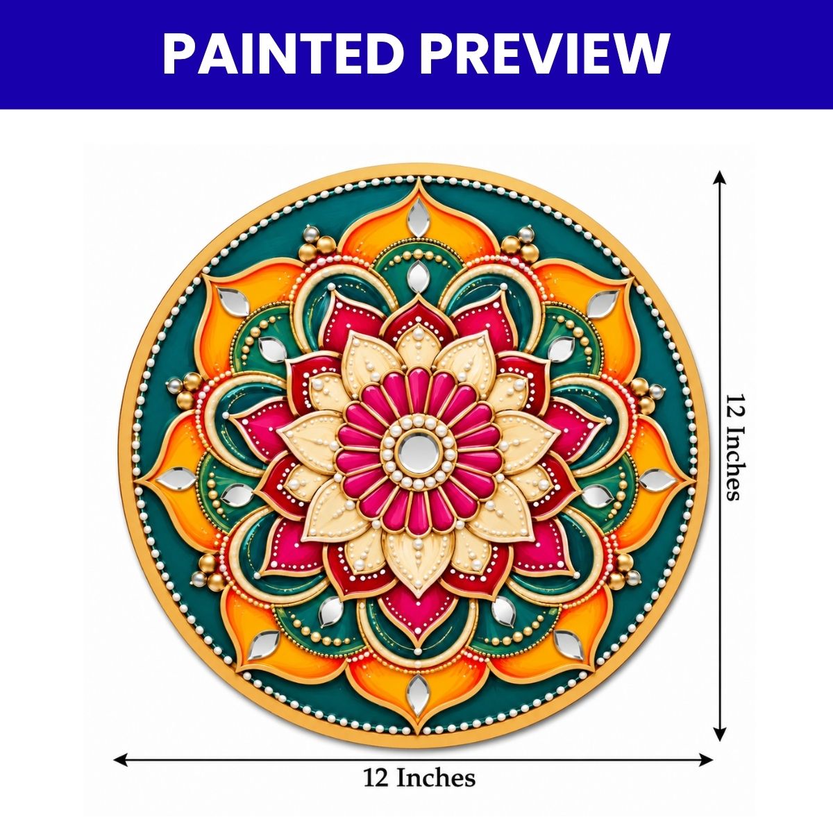 Pre Marked Mandala Base Design- 4