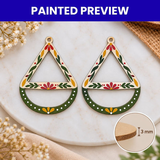 Earrings MDF Design-07
