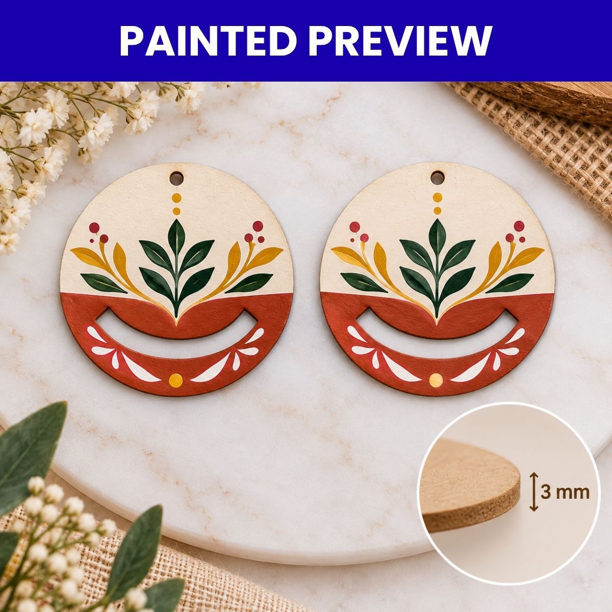 Earrings MDF Design-10