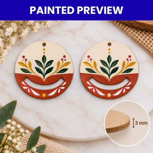 Earrings MDF Design-10
