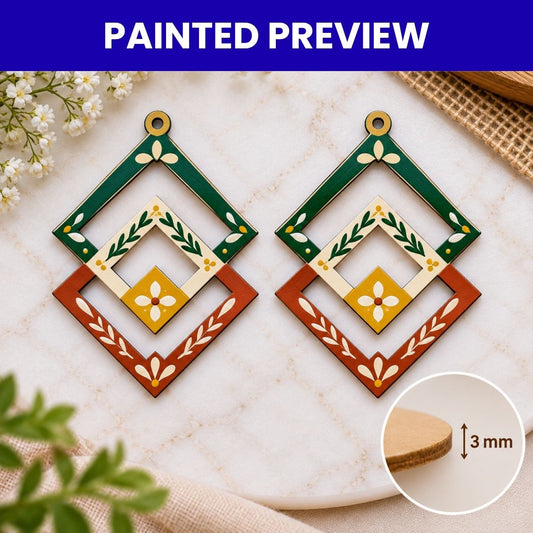 Earrings MDF Design-09