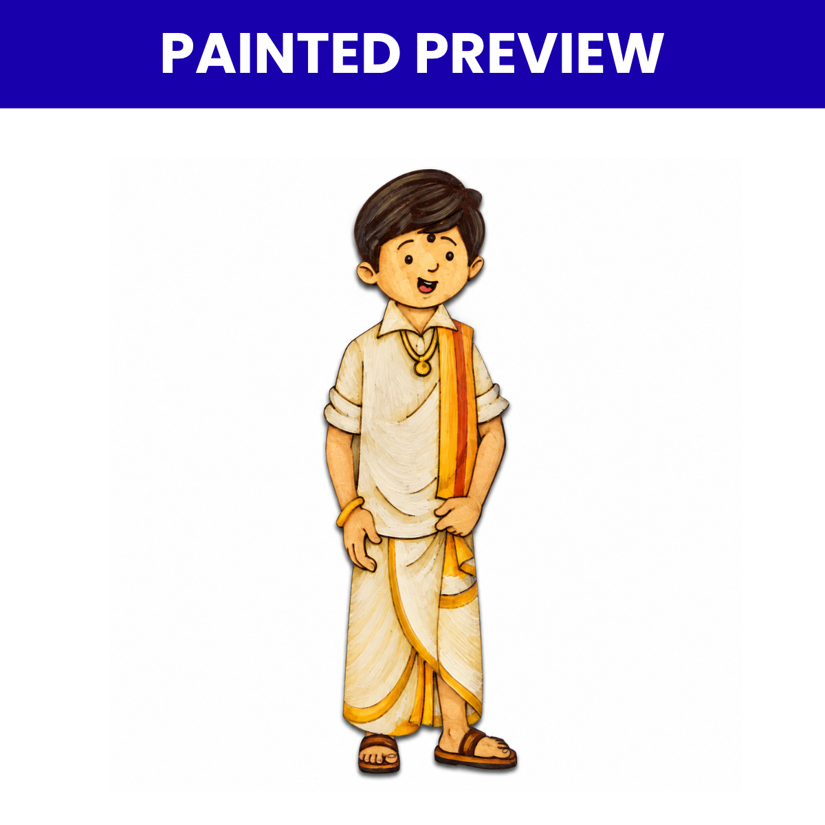 Pre Marked MDF Cutout Pattu Mama