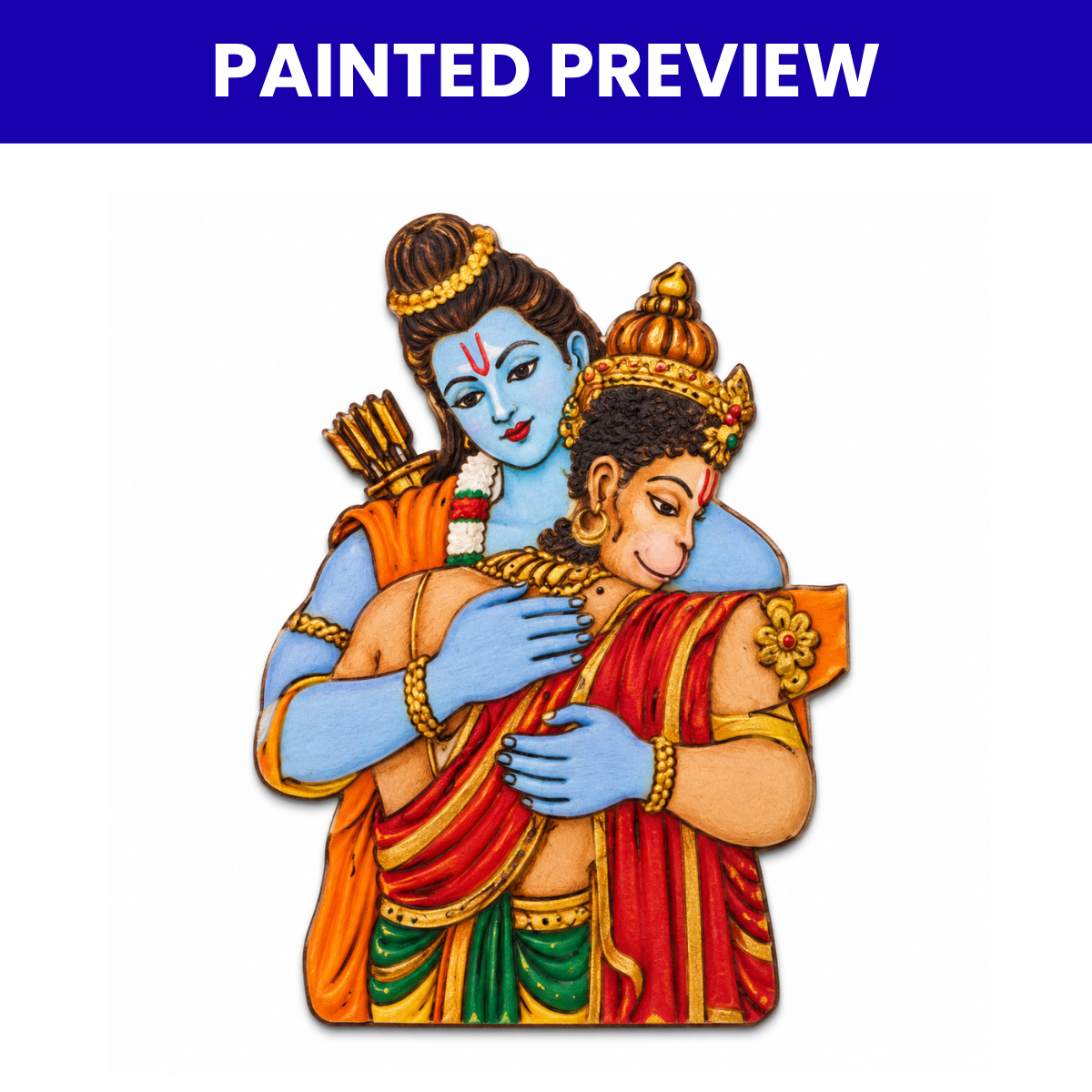 Pre Marked MDF Cutout Ramji Hanumanji