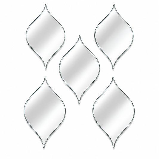 XL Glass Mirror- Leaf- 45MM