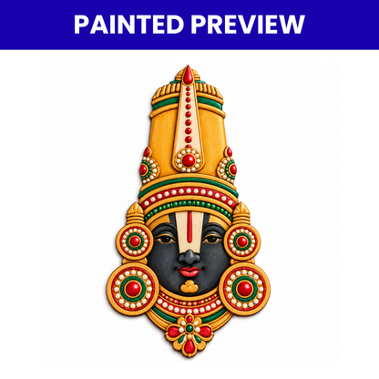 Pre Marked MDF Cutout Tirupati Balaji Design-02