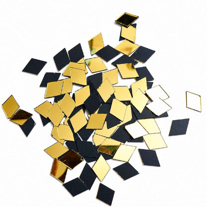 Glass Mirror- Diamond- Golden- 18MM