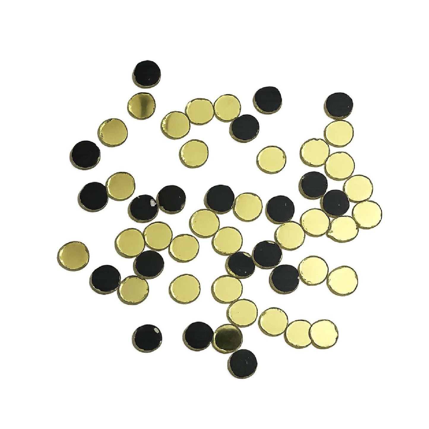 Glass Mirror- Round- Golden- 6MM