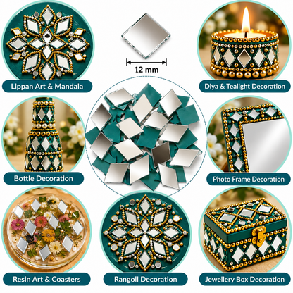 Glass Mirror- Diamond-12mm