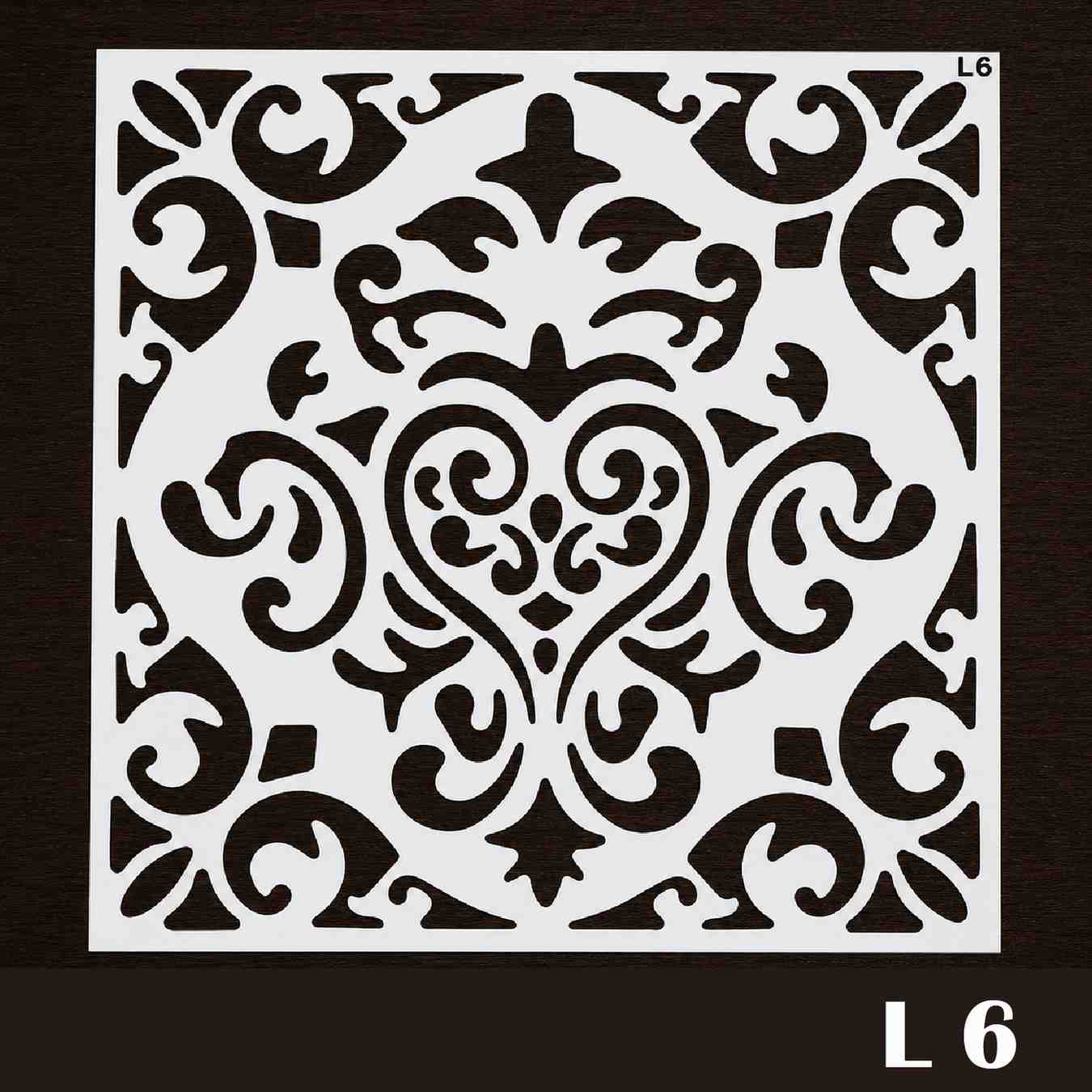 Craft Plastic Stencil 6x6 inch-L6