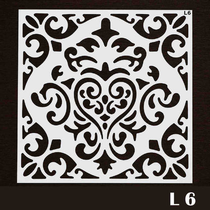 Craft Plastic Stencil 6x6 inch-L6