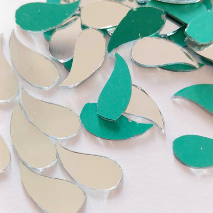 Glass Mirror- Paisley- 35mm