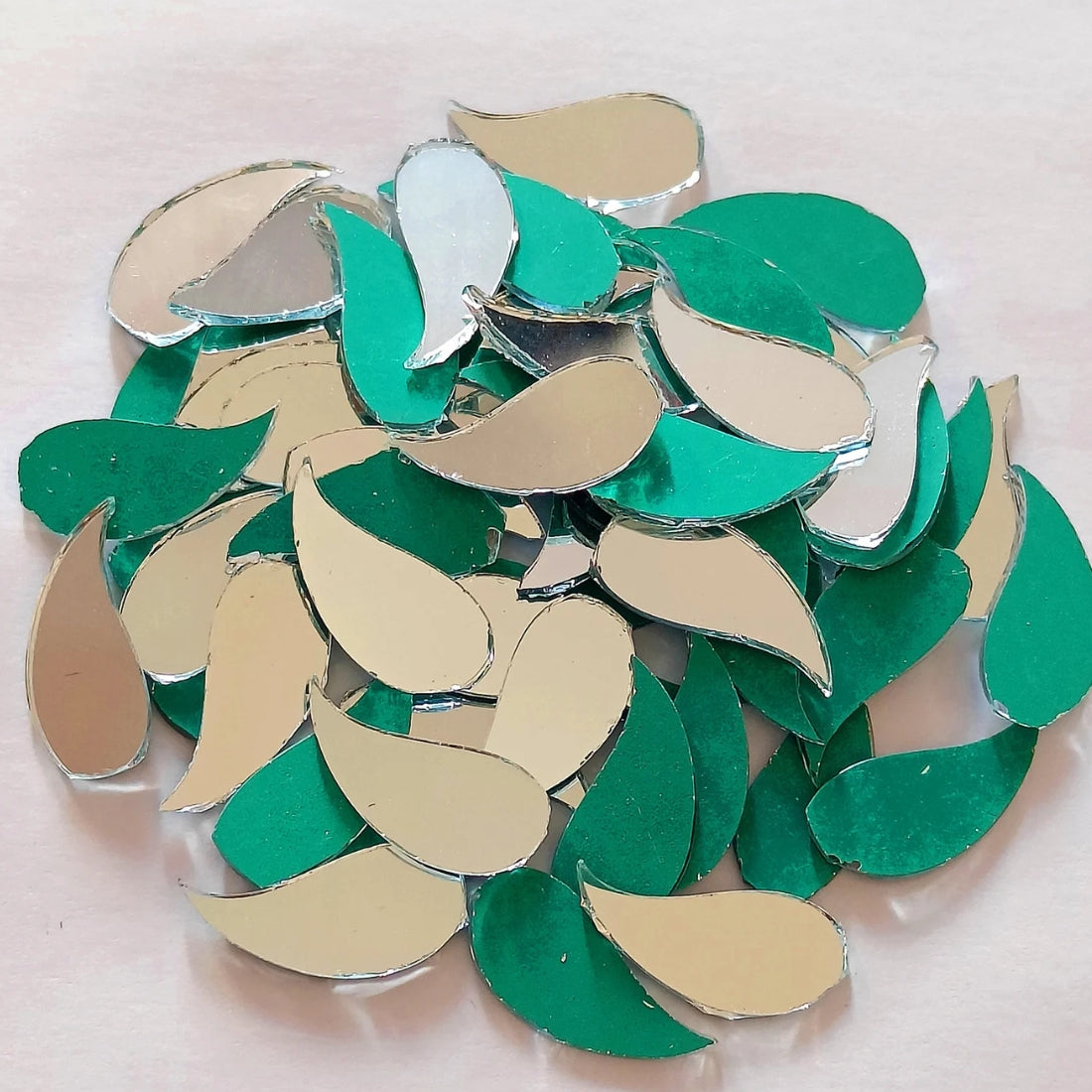 Glass Mirror- Paisley- 35mm