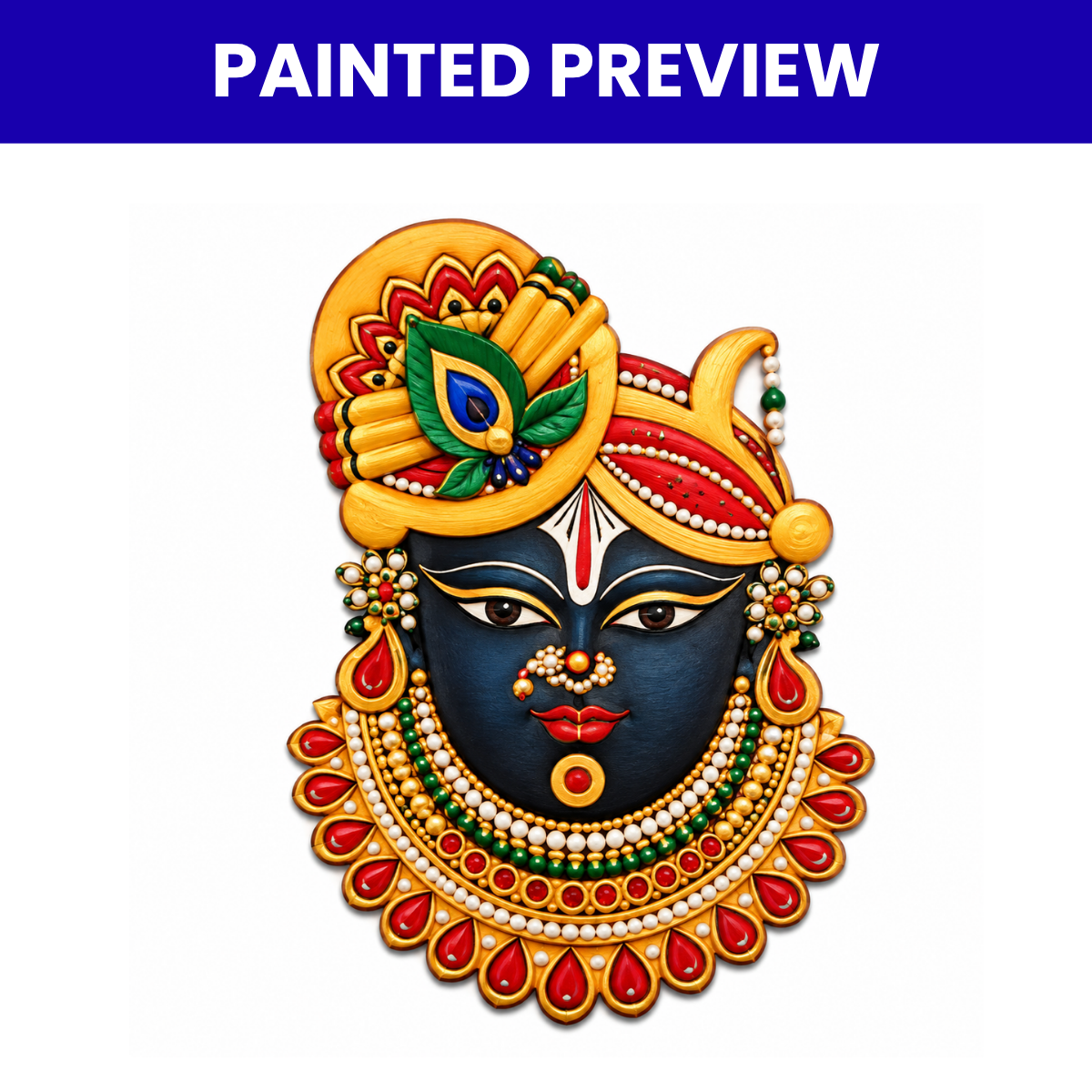 Pre Marked MDF Cutout Lord Shreenathji