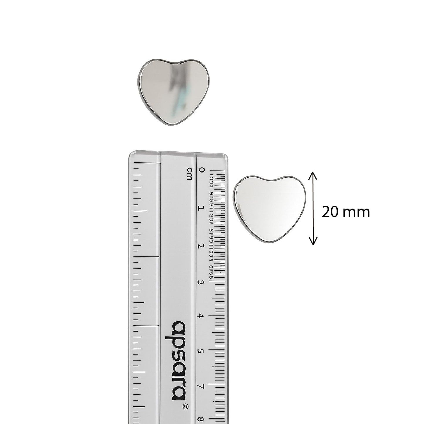 Glass Mirror- Heart