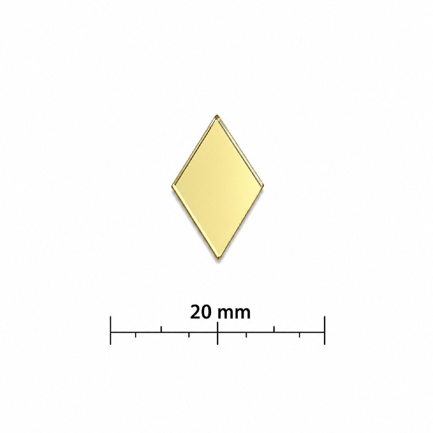 Glass Mirror- Diamond- Golden- 20MM