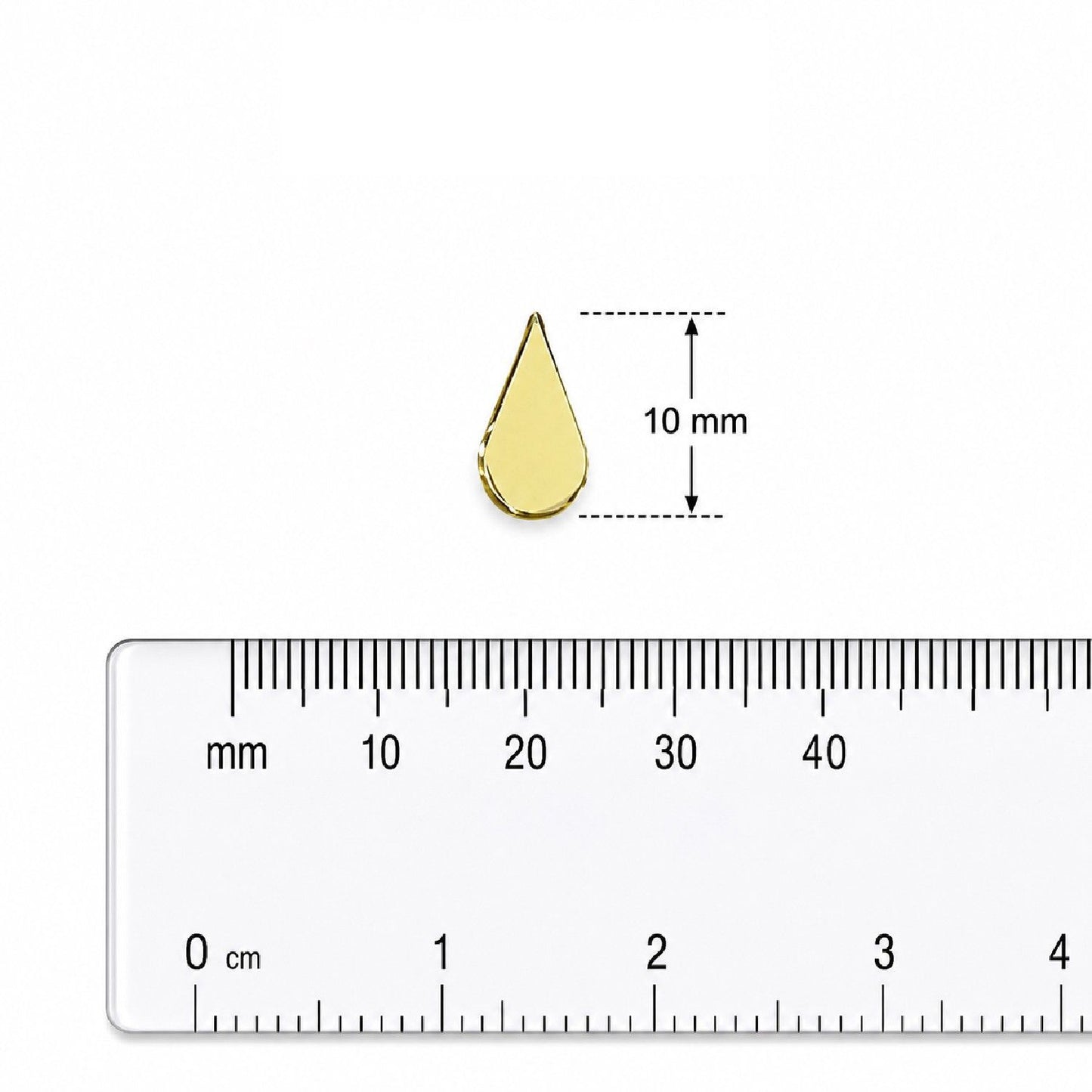 Golden Glass Mirror- Tear Drop- 10MM
