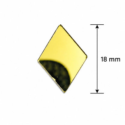 Glass Mirror- Diamond- Golden- 18MM