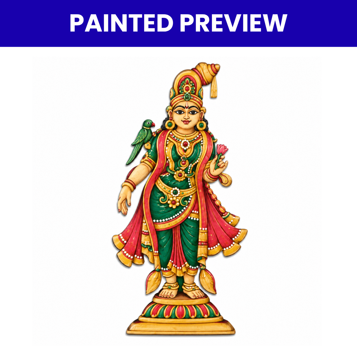 Pre Marked MDF Cutout Meenakshi Devi Design-02