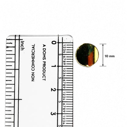 Glass Mirror- Round- Golden- 10MM