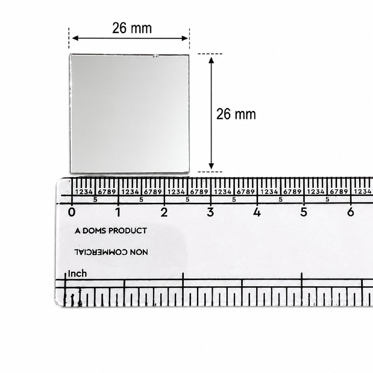 Glass Mirror- Square 26MM