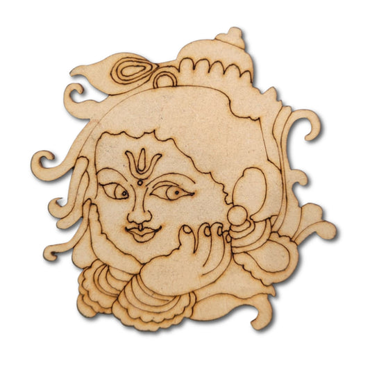 Pre Marked MDF Cutout Krishna Face