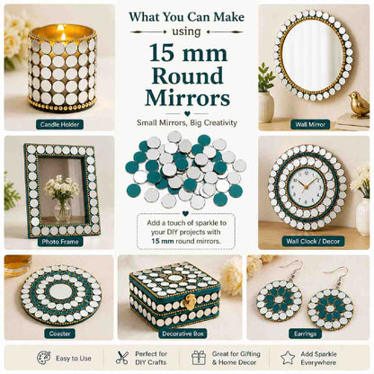 Glass Mirror- Round- 15MM