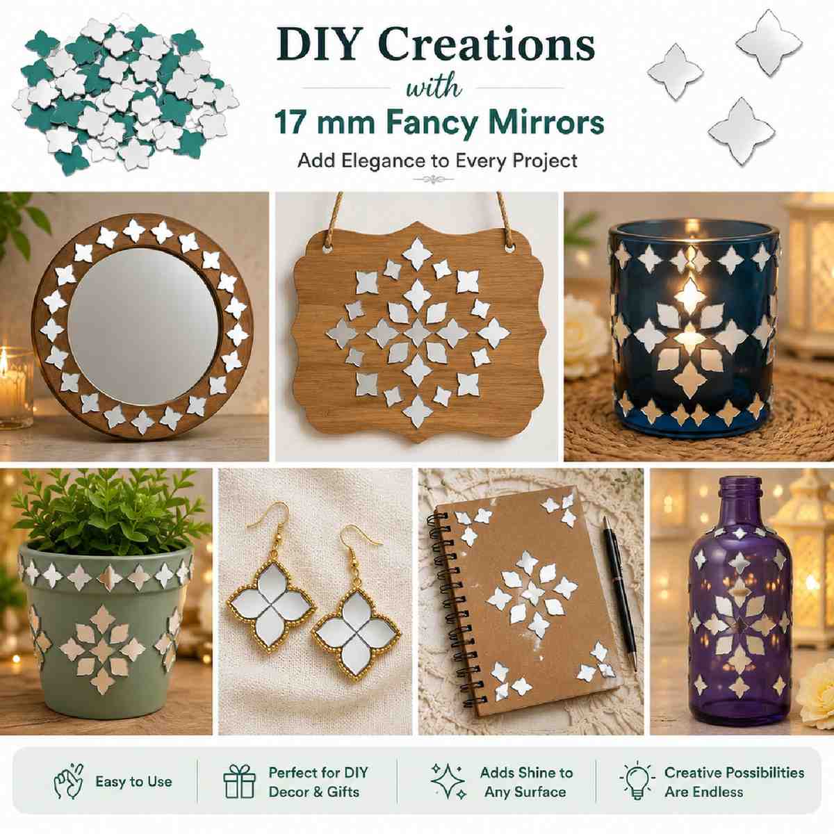 Glass Mirror- Decorative- Design-4-17MM