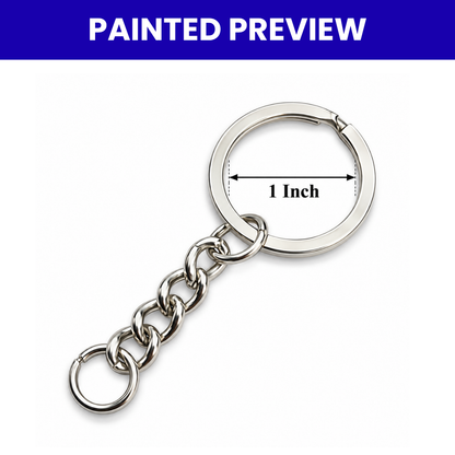 Key Ring with Chain and Open Jump Rings