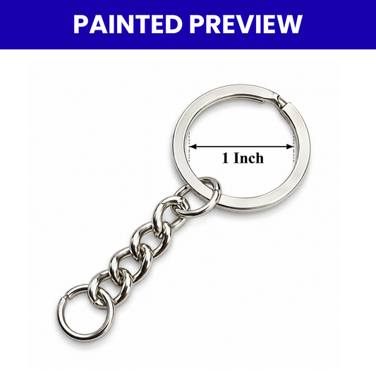 Key Ring with Chain and Open Jump Rings