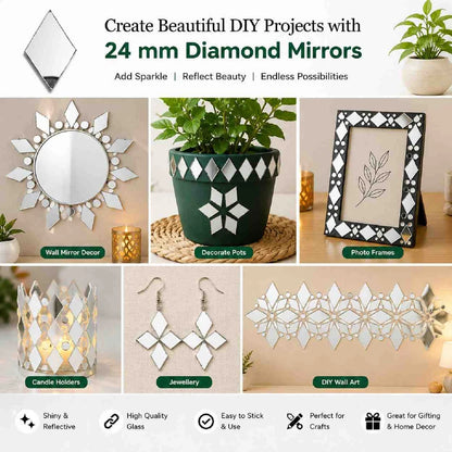 Glass Mirror- Diamond- 24MM