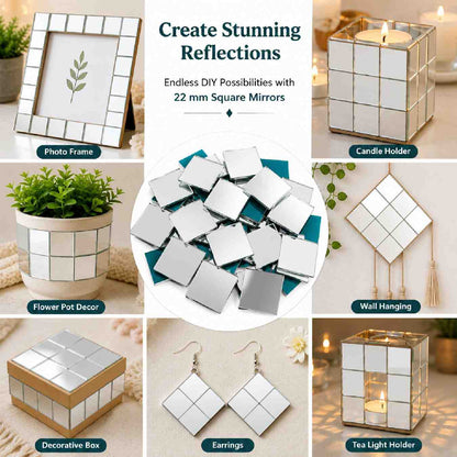 Glass Mirror- Square 22MM
