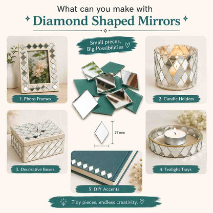 Glass Mirror- Diamond- 27MM
