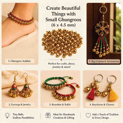 Ghungroo Beads - 4.5x6mm