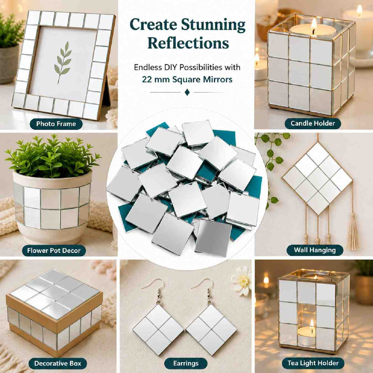 Glass Mirror- Square 20MM