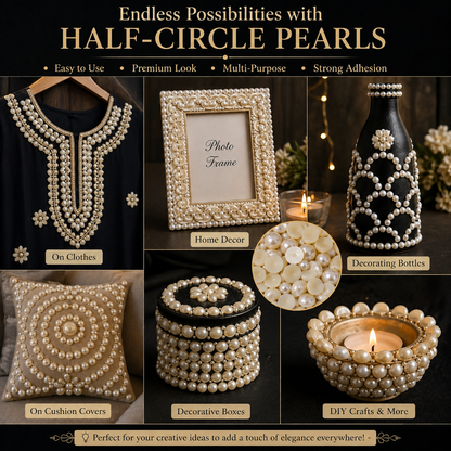Half Round Pearl Beads