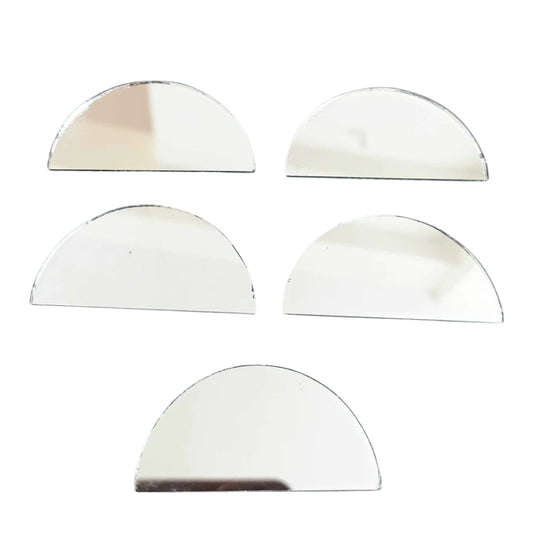 XL Glass Mirror- Half Circle- 50mm Diameter