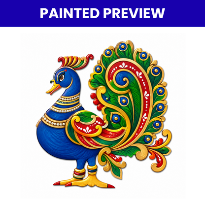 Pre Marked MDF Cutout Annam (Peacock)