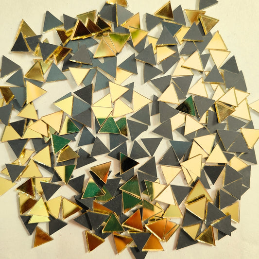 Glass Mirror- Triangle- Golden- 11MM