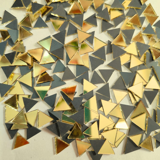 Glass Mirror- Triangle- Golden- 11MM