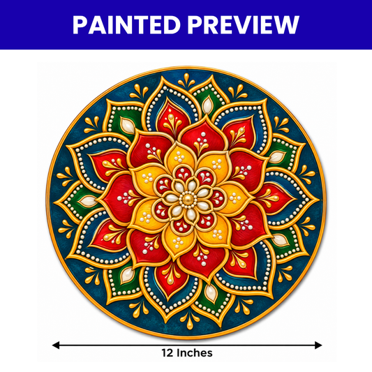 Pre-Marked Mandala Design-12
