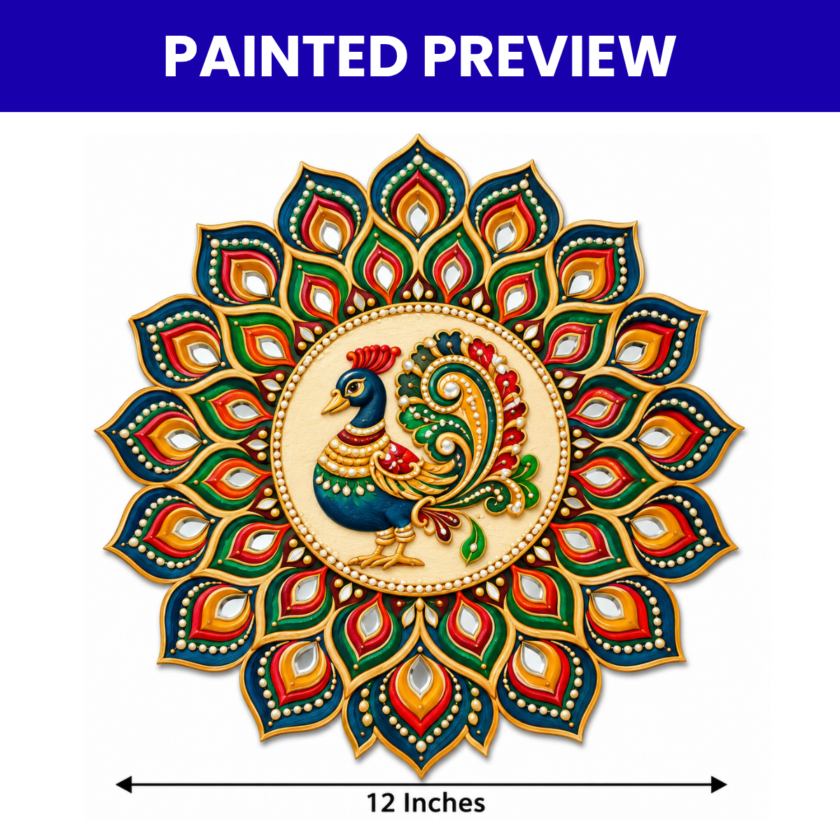 Pre-Marked Peacock Feather with Annam